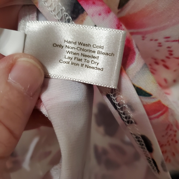 Boston Proper sleeveless v neck hi low handkerchief cut in front animal print S - Picture 13 of 14